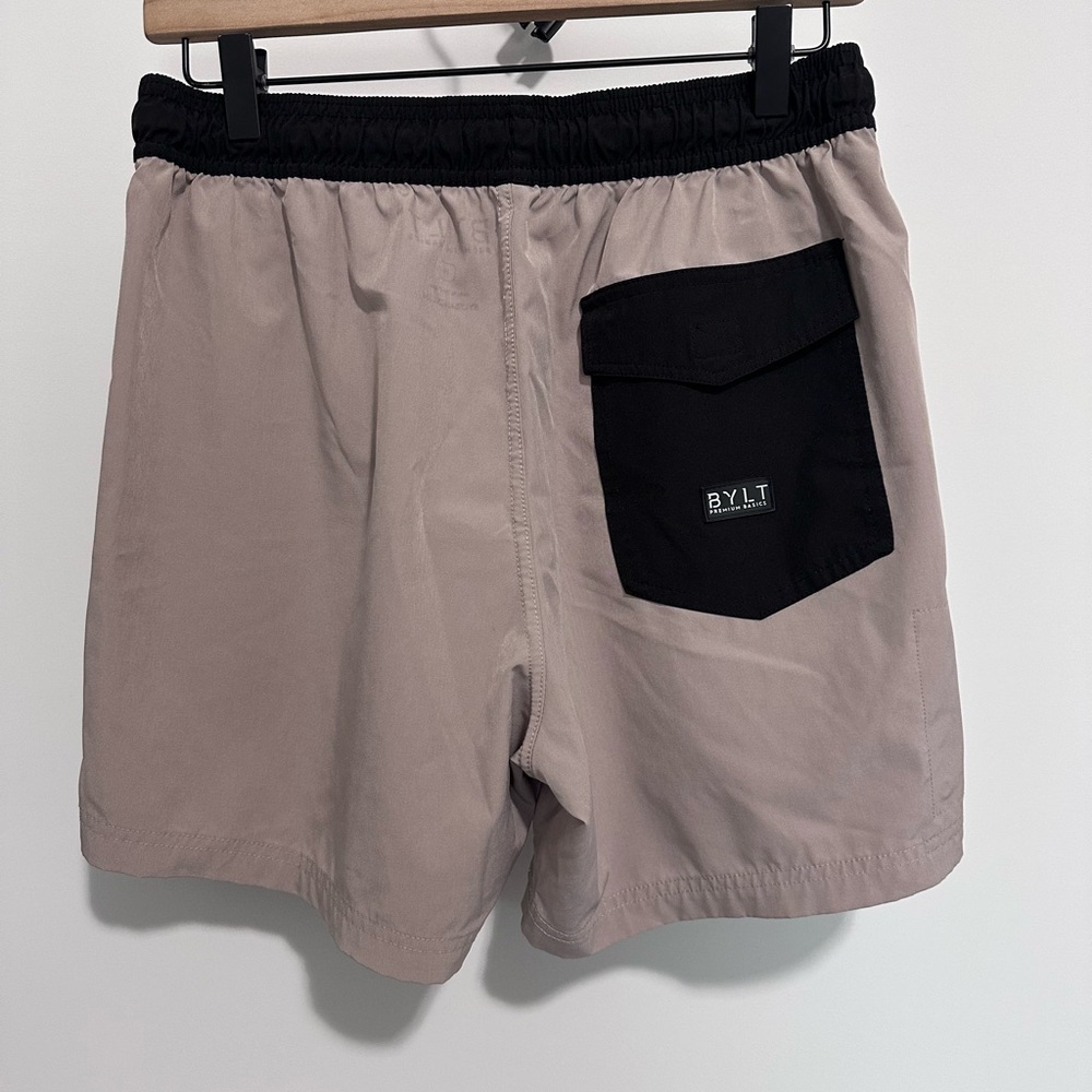 Bylt Tan and Black Athletic Shorts - Medium - Picture 4 of 6